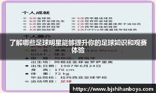 了解哪些足球明星能够提升你的足球知识和观赛体验