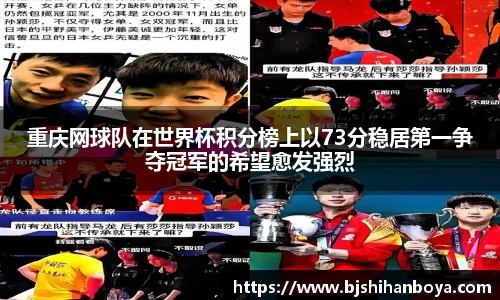 重庆网球队在世界杯积分榜上以73分稳居第一争夺冠军的希望愈发强烈